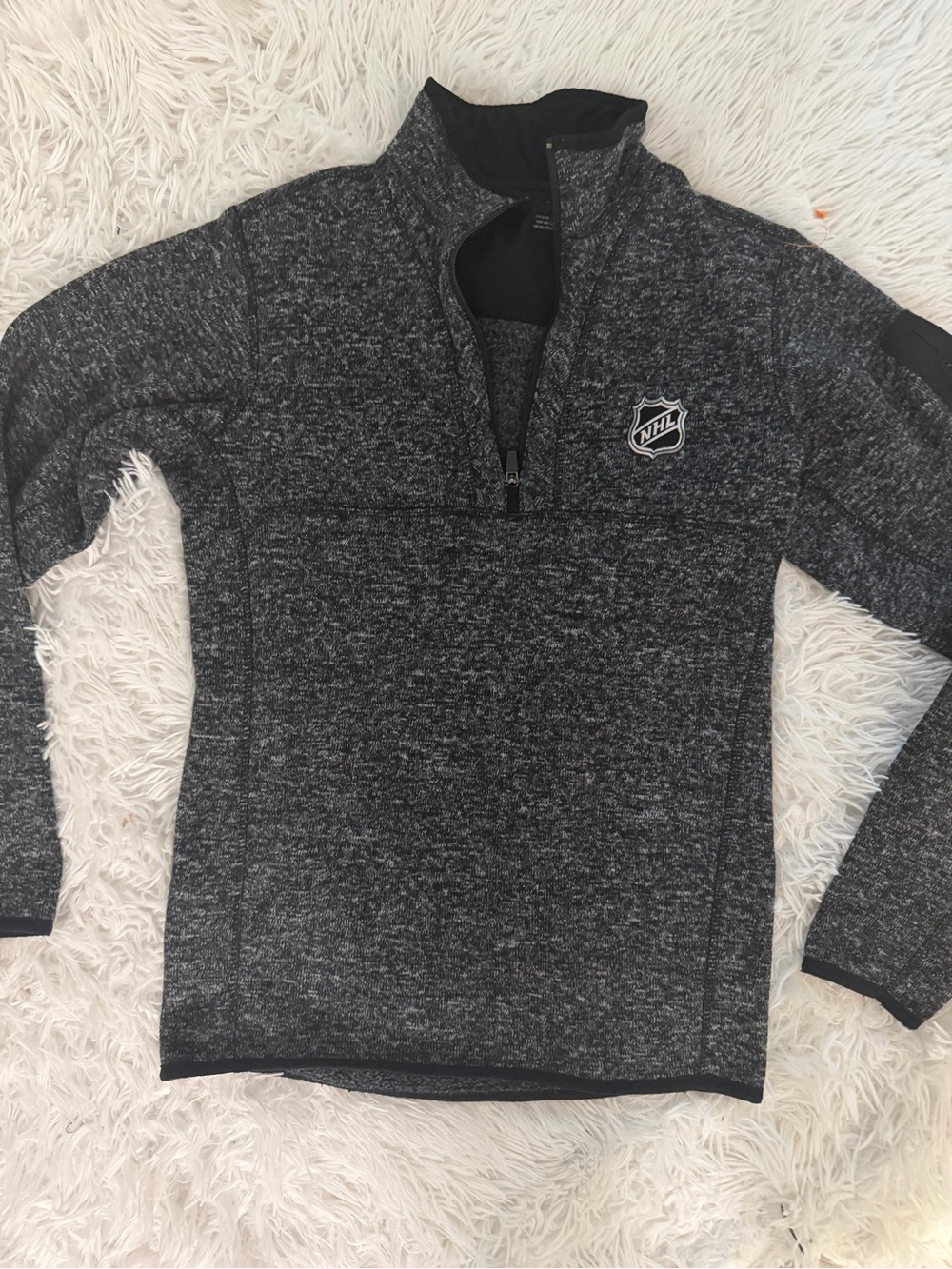Antigua NHL Women’s Small 1/4 Zip Fleece Pullover Gray Heather